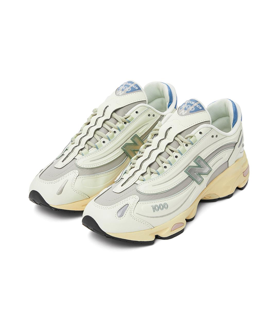 NEW BALANCE Белые кожаные низкие кроссовки / кеды, фото 3