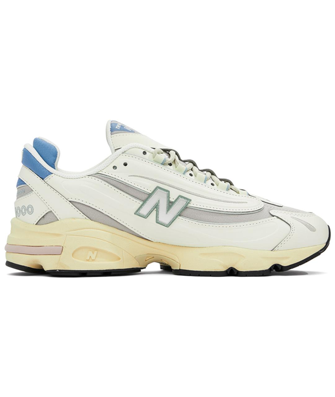 NEW BALANCE Белые кожаные низкие кроссовки / кеды, фото 2