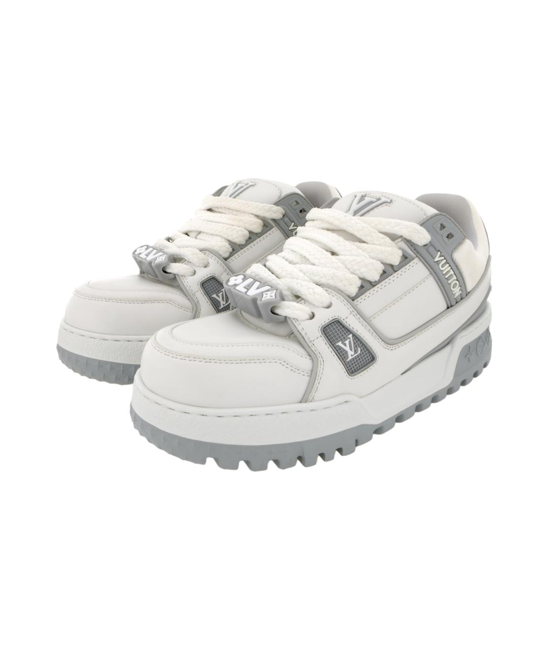 LOUIS VUITTON Белые кожаные кроссовки, фото 3