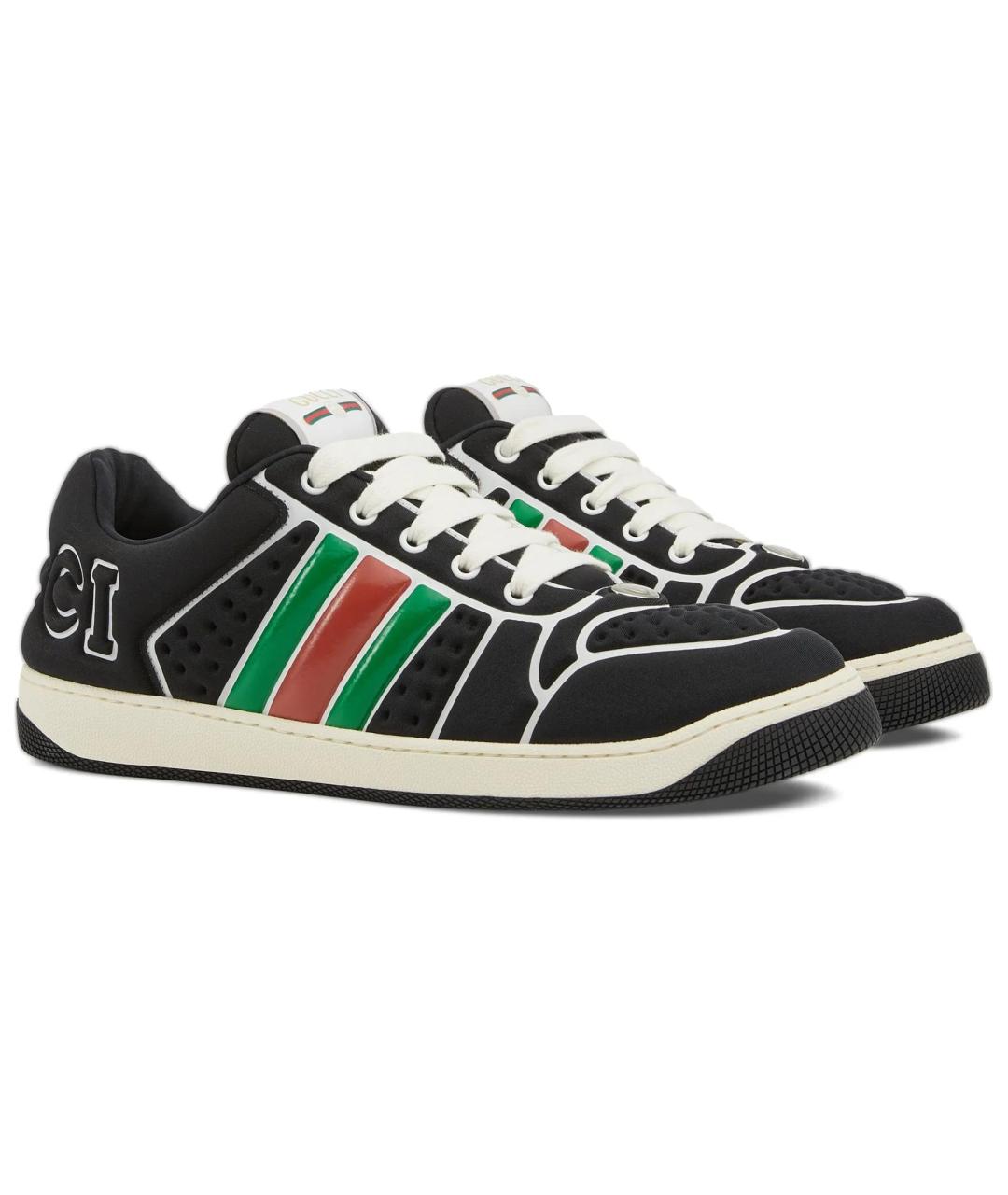 GUCCI Черные низкие кроссовки / кеды, фото 3