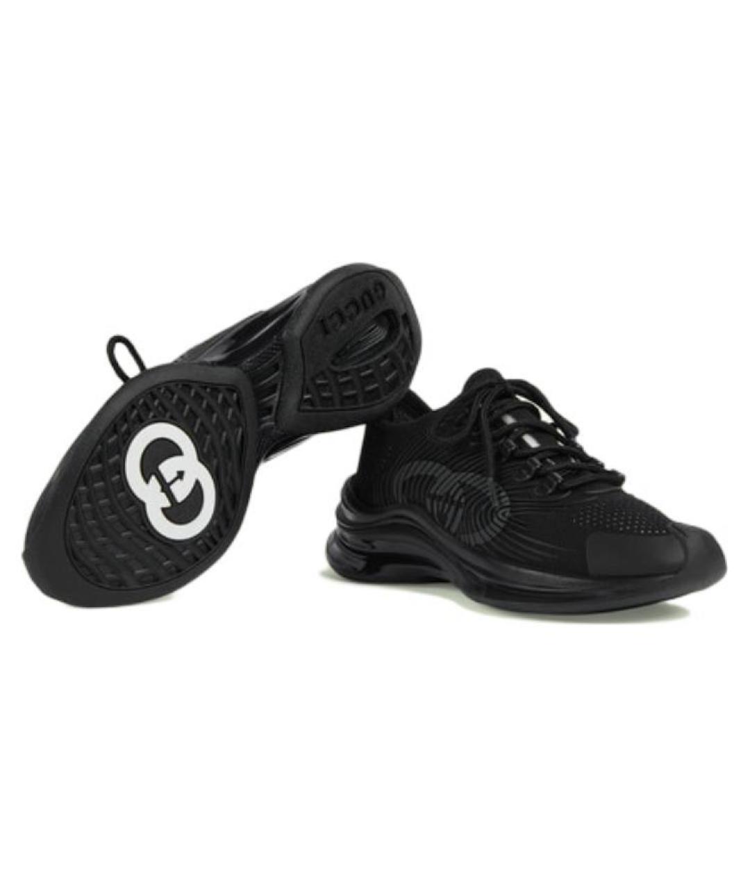 GUCCI Черные текстильные кроссовки, фото 5