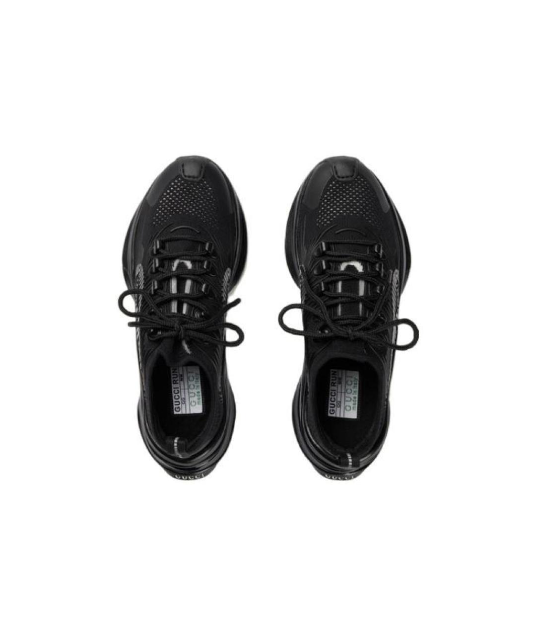 GUCCI Черные текстильные кроссовки, фото 3