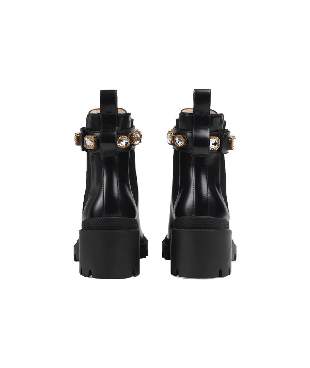 GUCCI Черные кожаные ботильоны, фото 6
