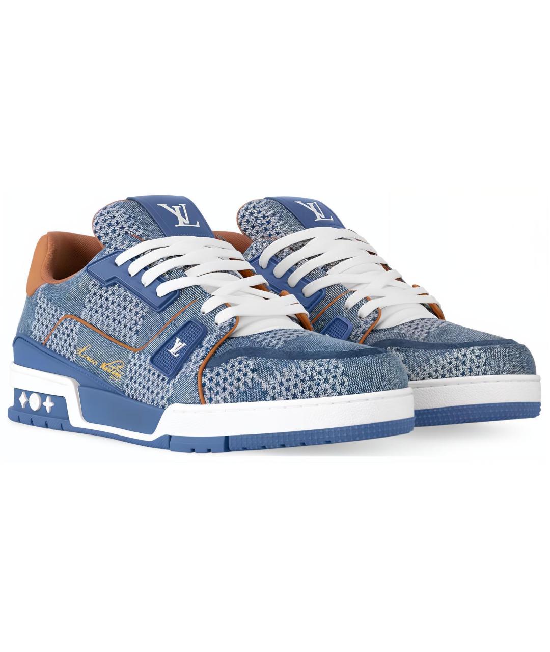 LOUIS VUITTON Синие кроссовки, фото 4