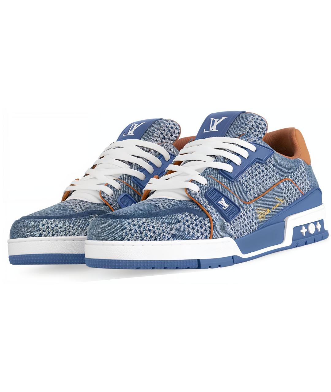 LOUIS VUITTON Синие кроссовки, фото 3