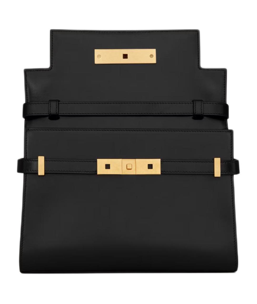 SAINT LAURENT Черная кожаная сумка через плечо, фото 5