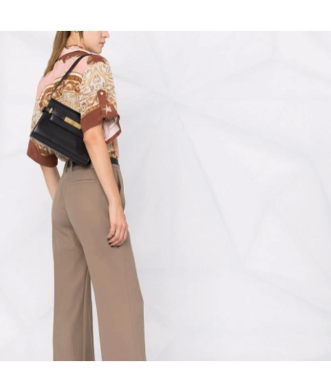 SAINT LAURENT Черная кожаная сумка через плечо, фото 7