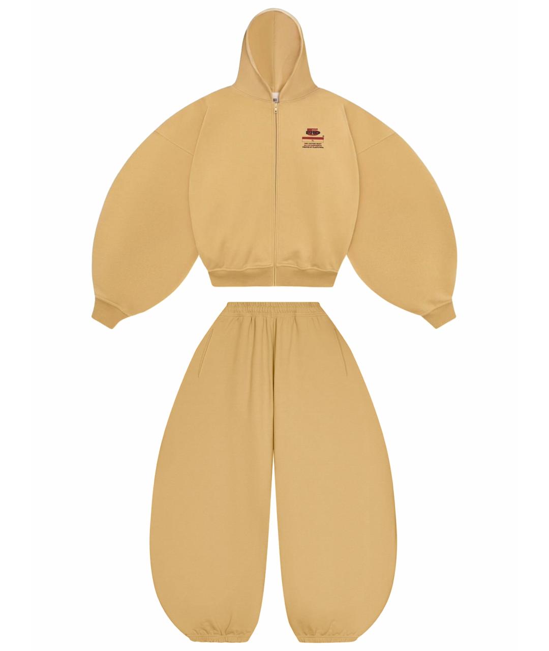 PLANTA ROSA Горчичный хлопковый спортивные костюмы, фото 1