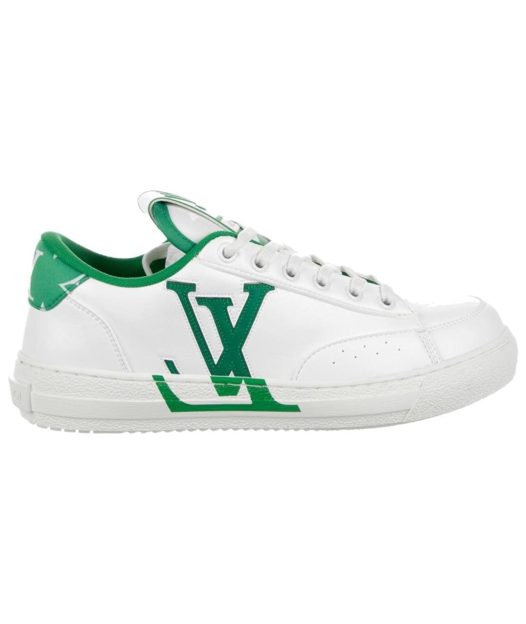 LOUIS VUITTON Зеленые кожаные низкие кроссовки / кеды, фото 1