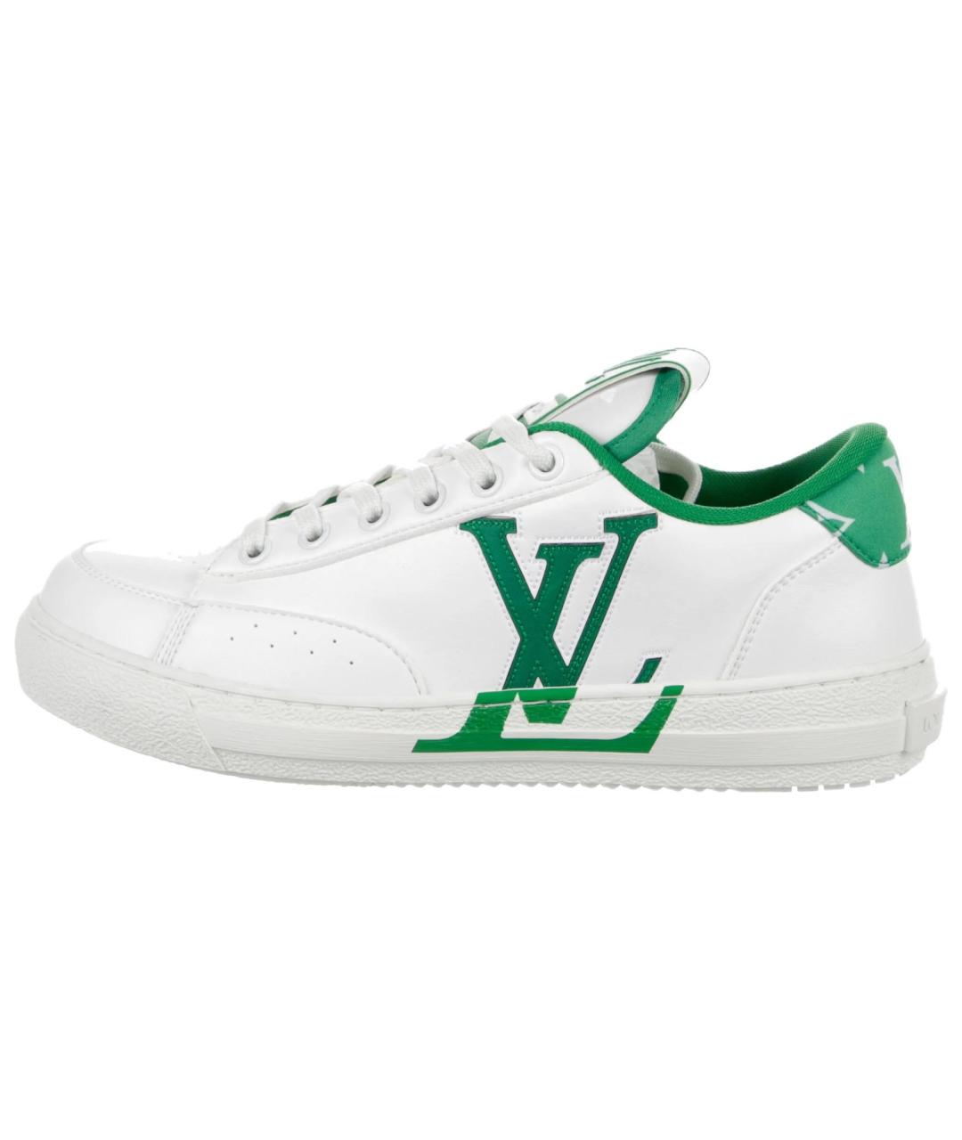 LOUIS VUITTON Зеленые кожаные низкие кроссовки / кеды, фото 6