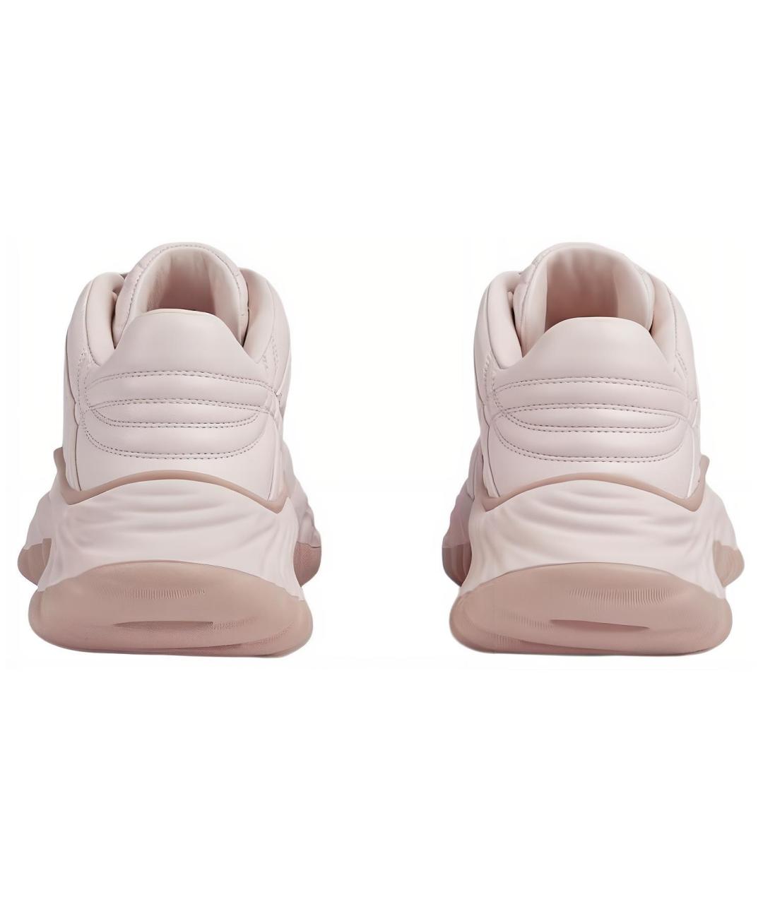 GUCCI Розовые кожаные кроссовки, фото 4