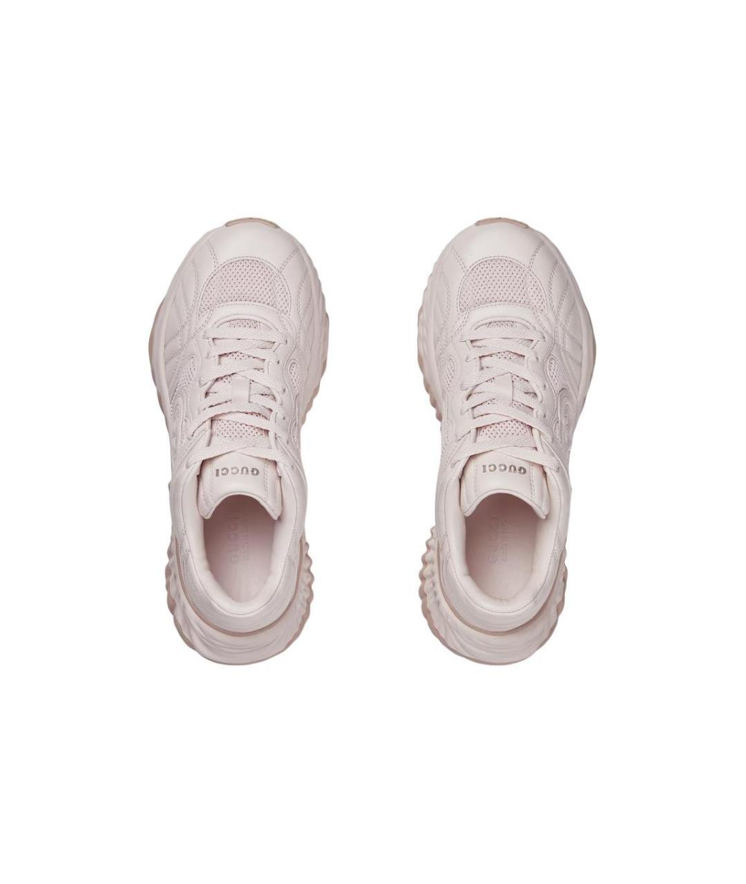 GUCCI Розовые кожаные кроссовки, фото 3