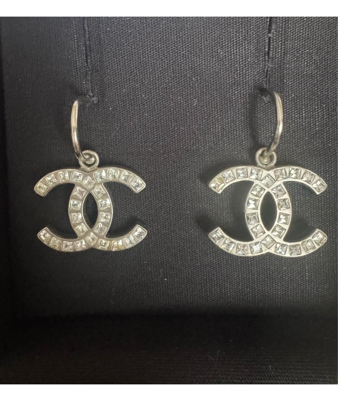 CHANEL Серебряные металлические серьги, фото 7