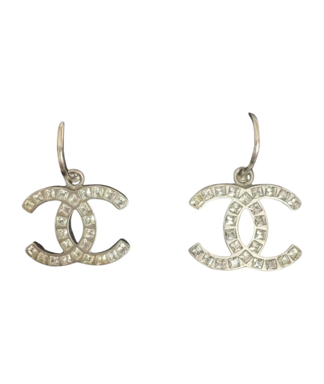 CHANEL Серебряные металлические серьги, фото 1