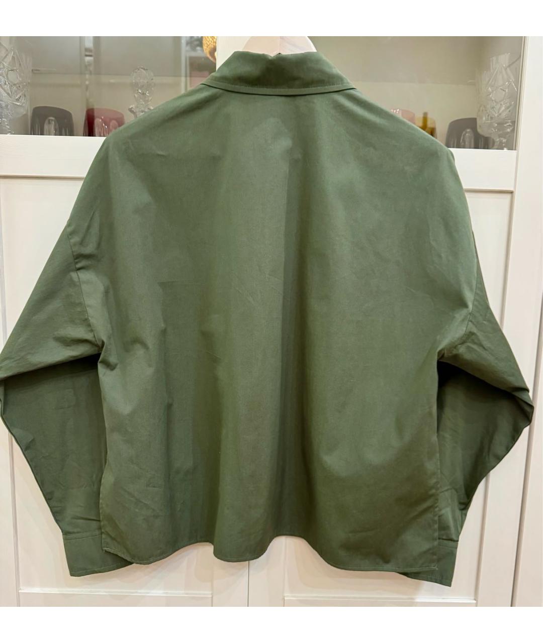 WEEKEND MAX MARA Хаки хлопковая рубашка, фото 2