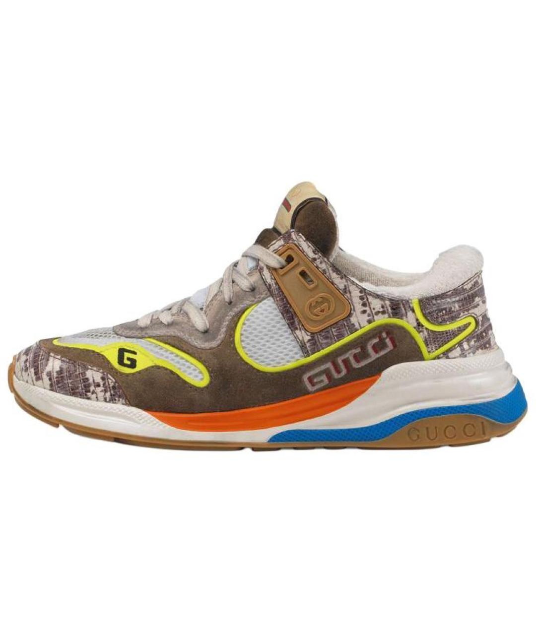 GUCCI Мульти кожаные кроссовки, фото 6