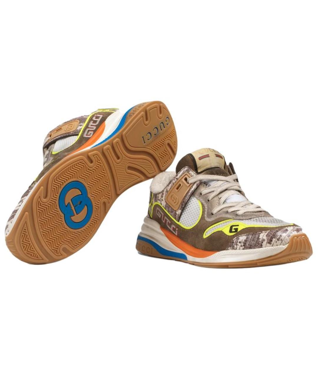 GUCCI Мульти кожаные кроссовки, фото 5