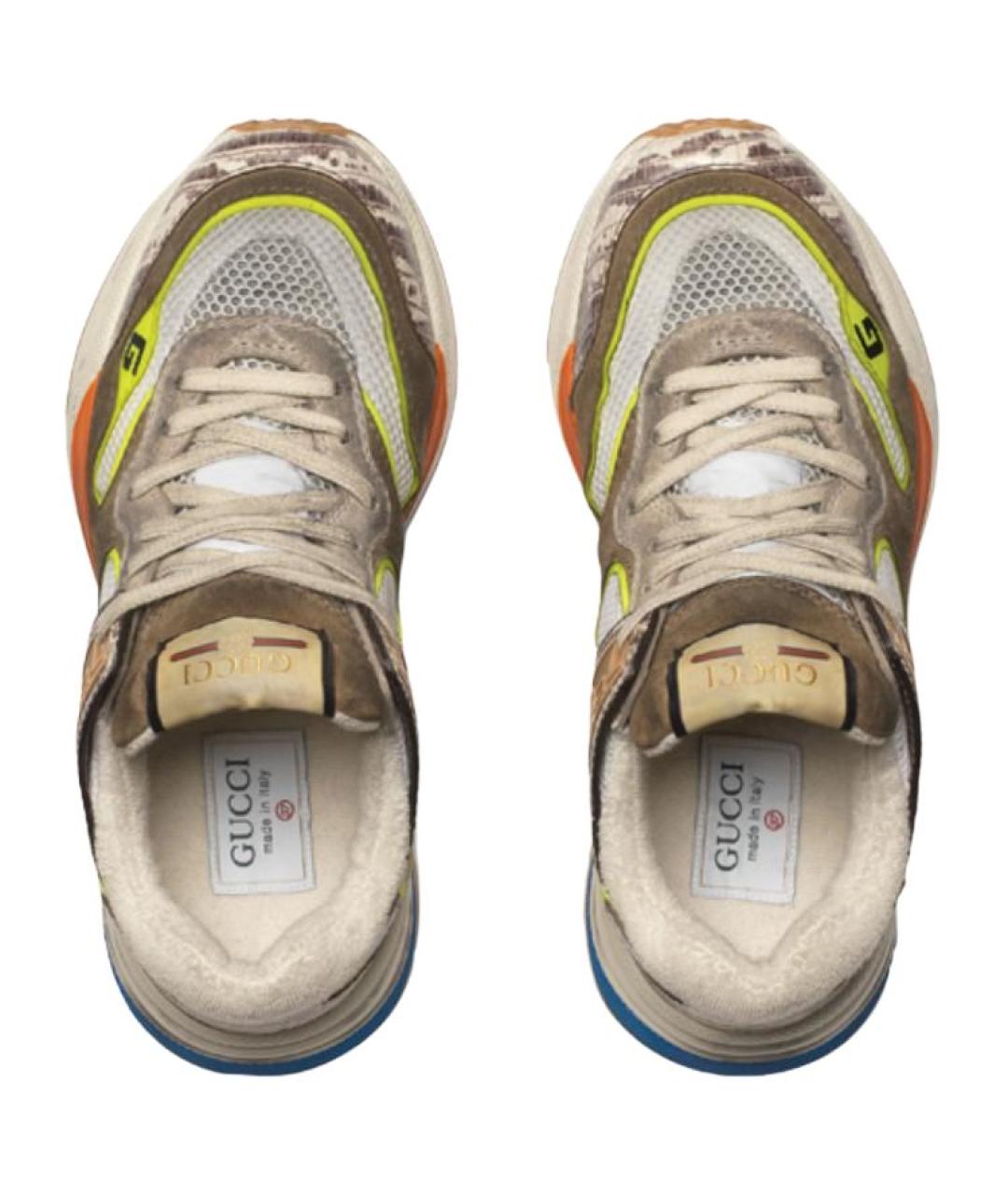 GUCCI Мульти кожаные кроссовки, фото 3