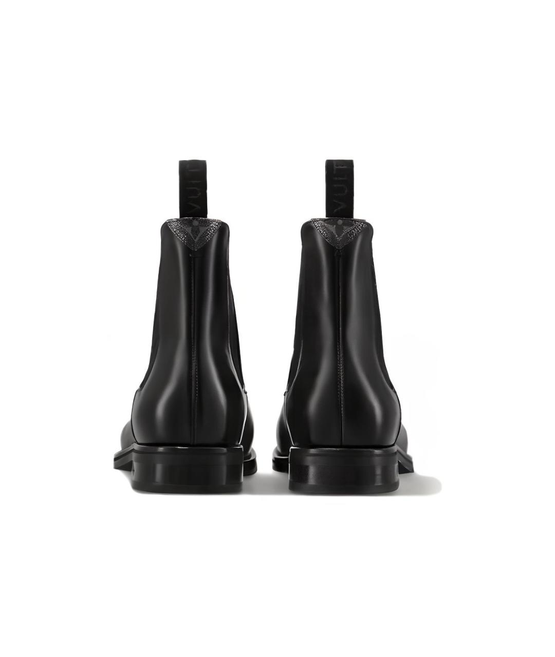 LOUIS VUITTON Черные кожаные высокие ботинки, фото 5