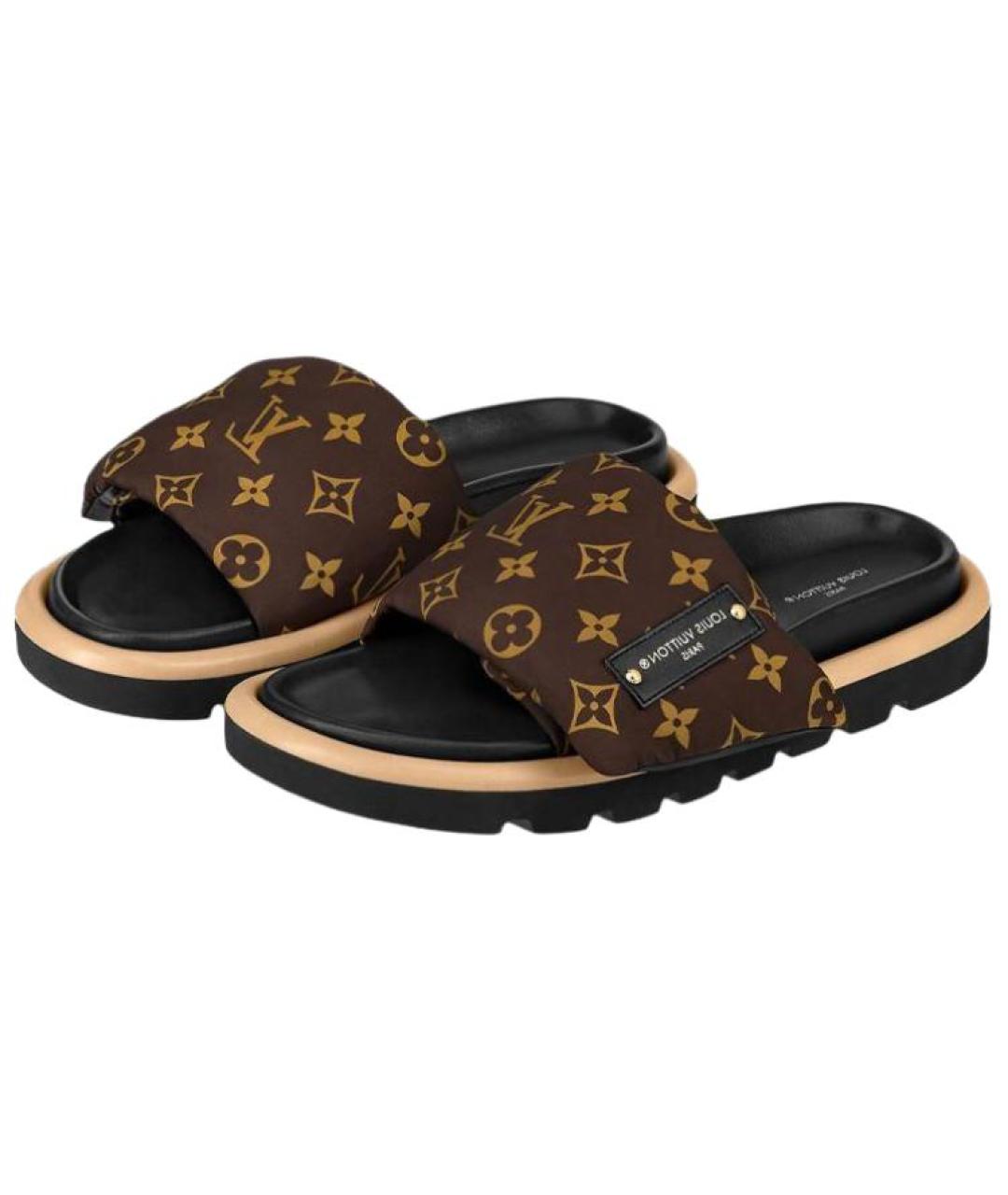 LOUIS VUITTON Коричневые сандалии, фото 3