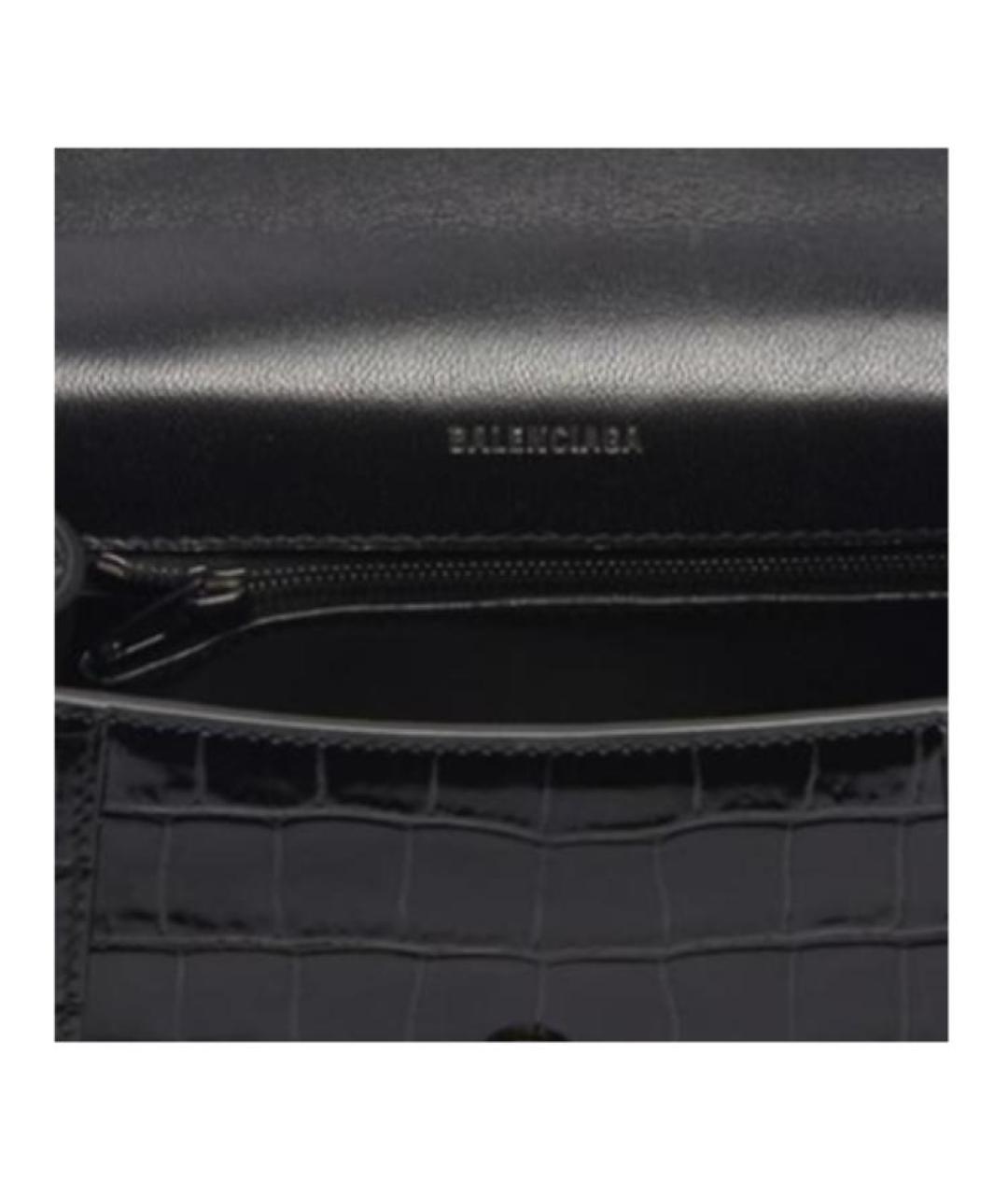 BALENCIAGA Черная кожаная сумка через плечо, фото 5