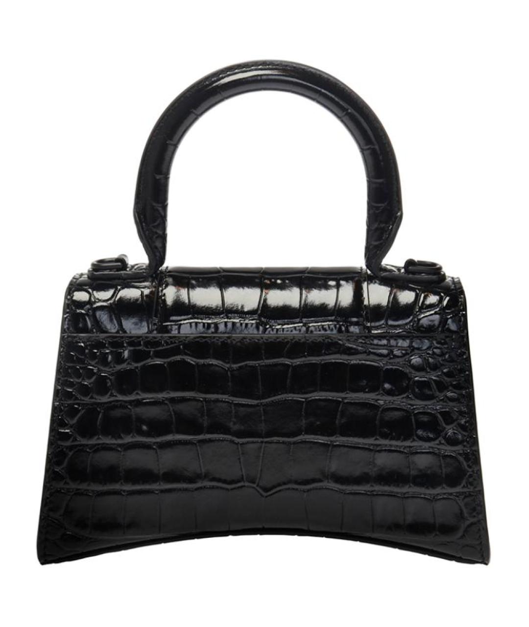 BALENCIAGA Черная кожаная сумка через плечо, фото 3