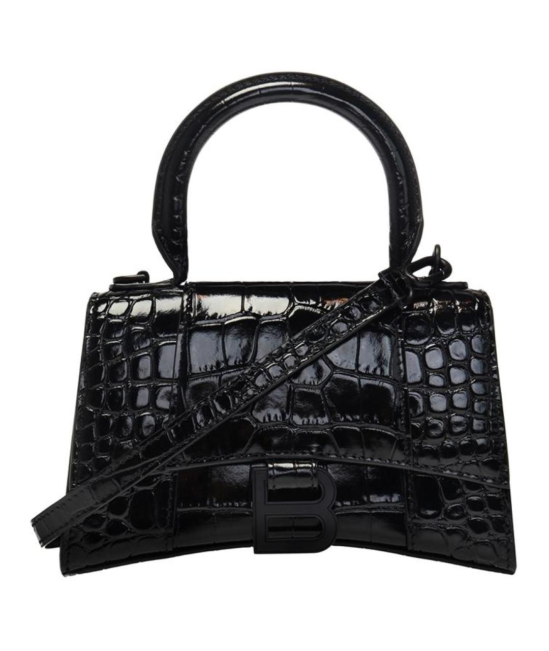 BALENCIAGA Черная кожаная сумка через плечо, фото 1