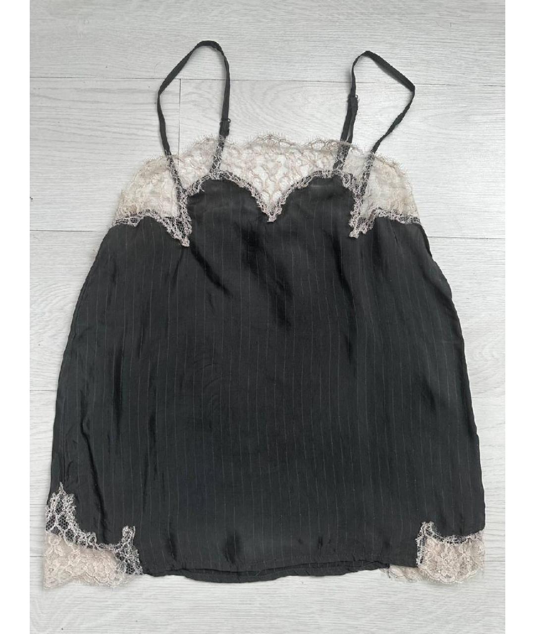 TWIN-SET Антрацитовая вискозная майка, фото 3