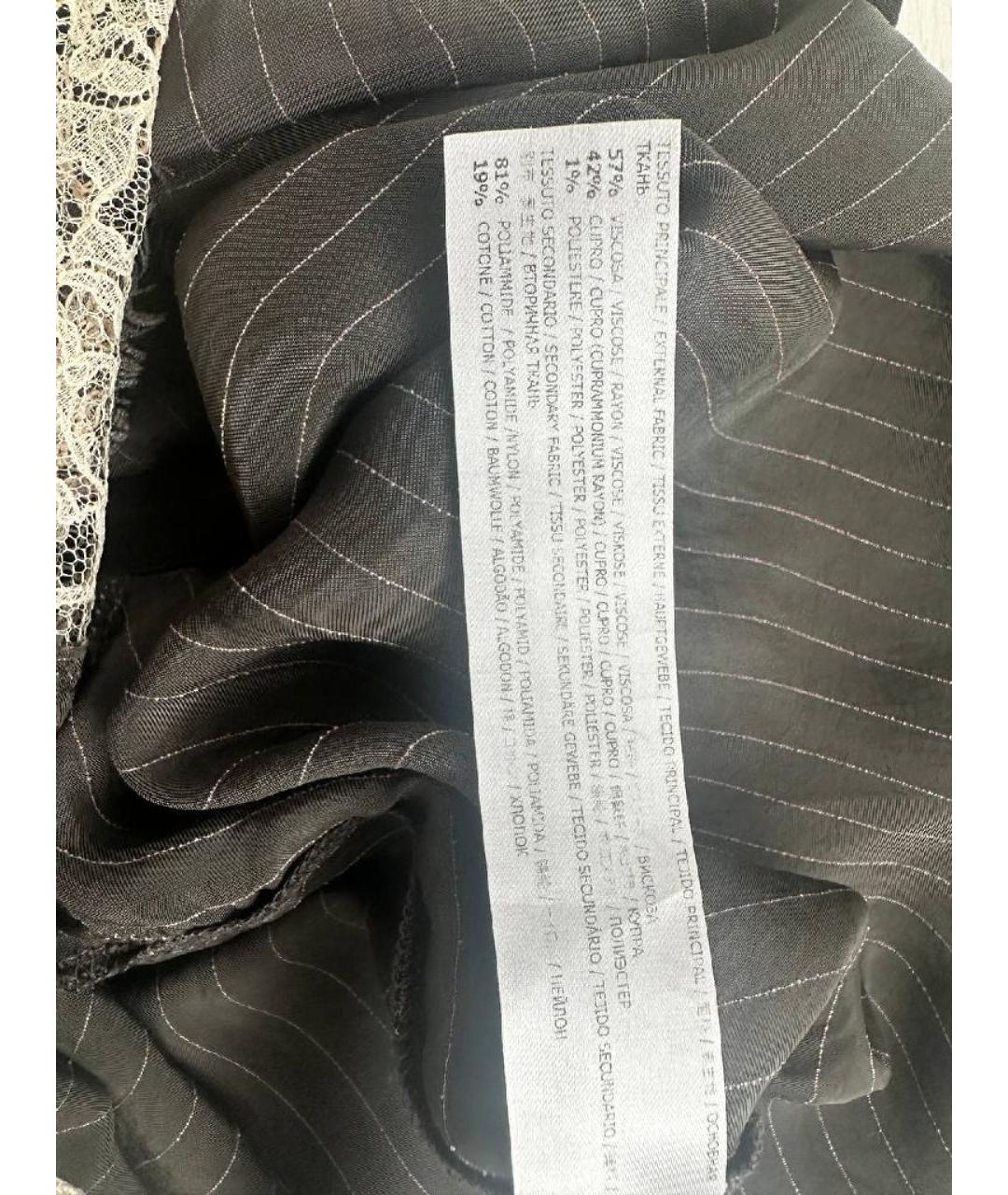 TWIN-SET Антрацитовая вискозная майка, фото 5