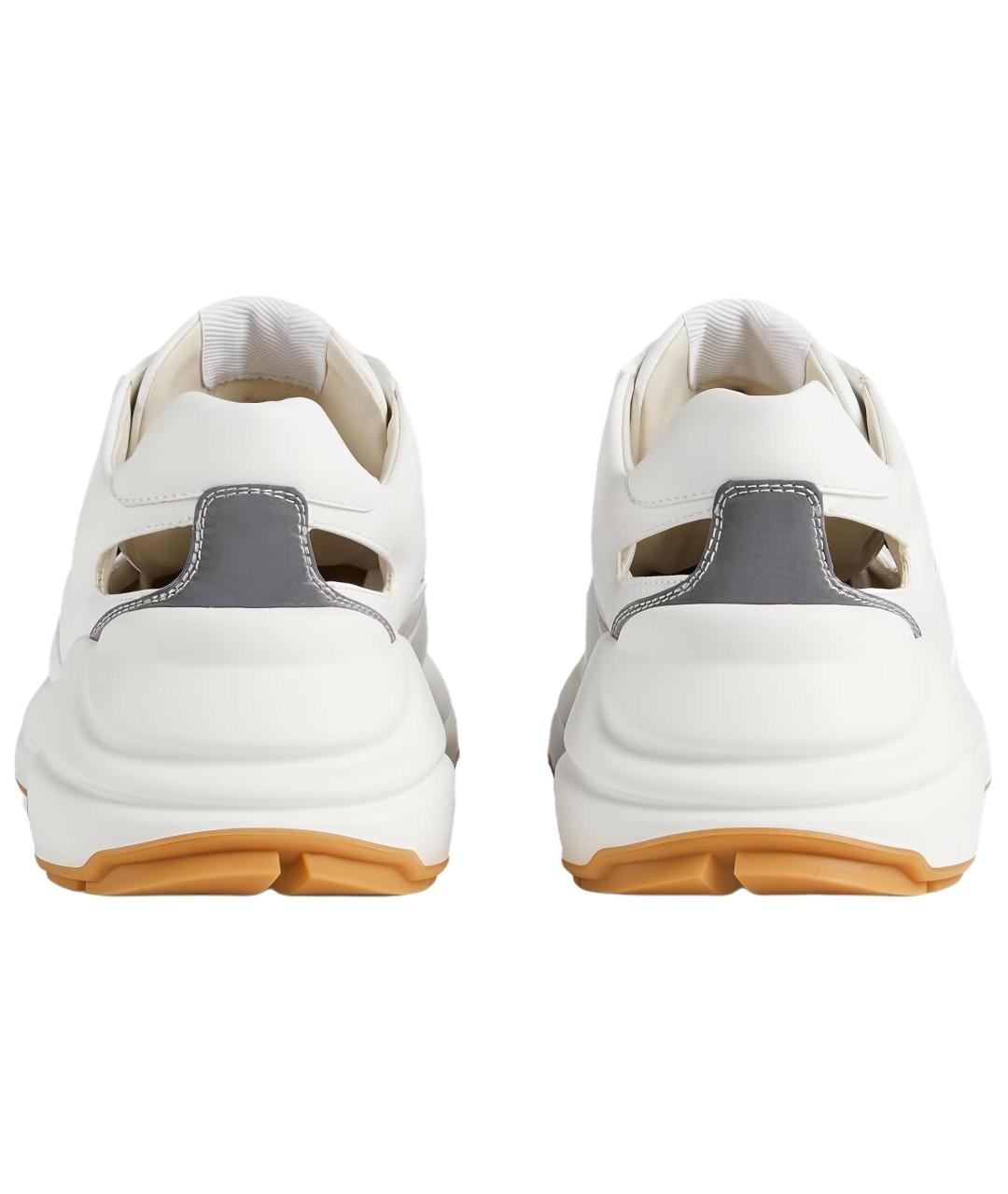 GUCCI Белые кожаные кроссовки, фото 4