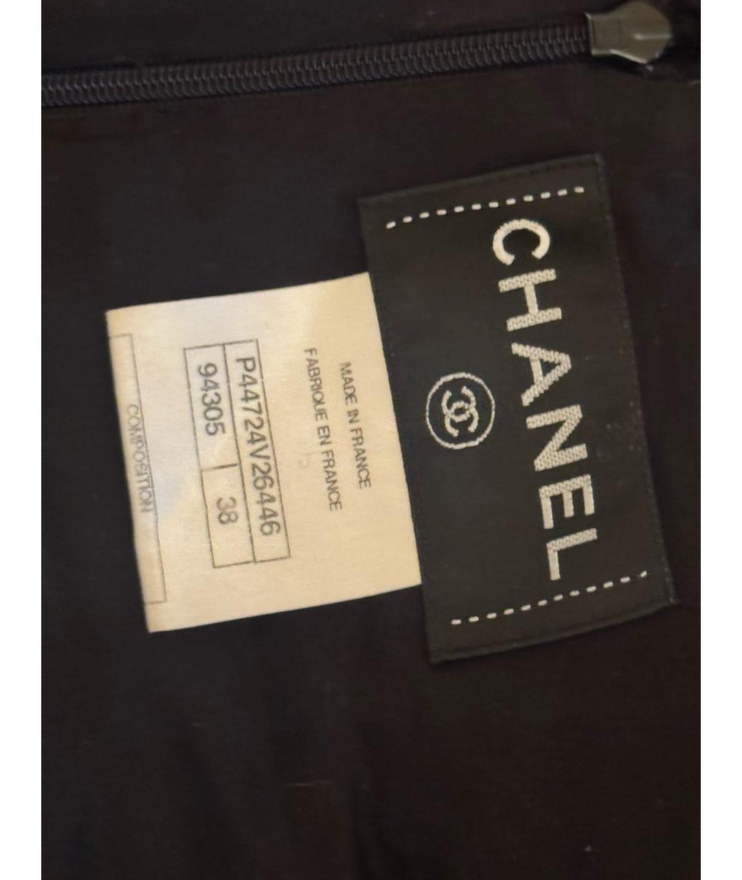 CHANEL Черное хлопковое повседневное платье, фото 4