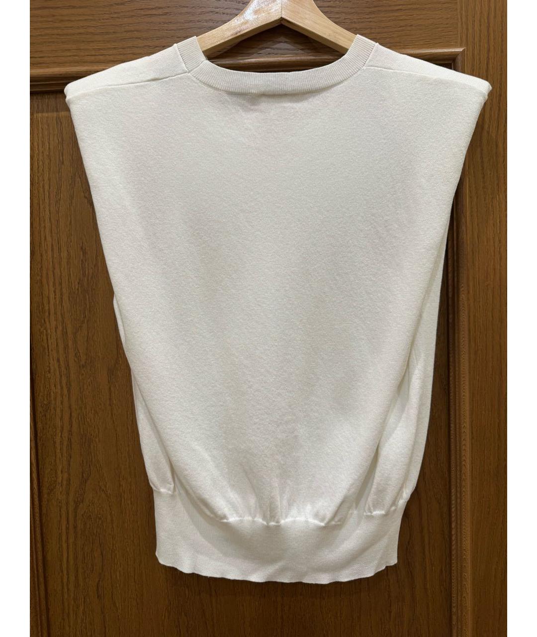 PINKO Белая вискозная майка, фото 2