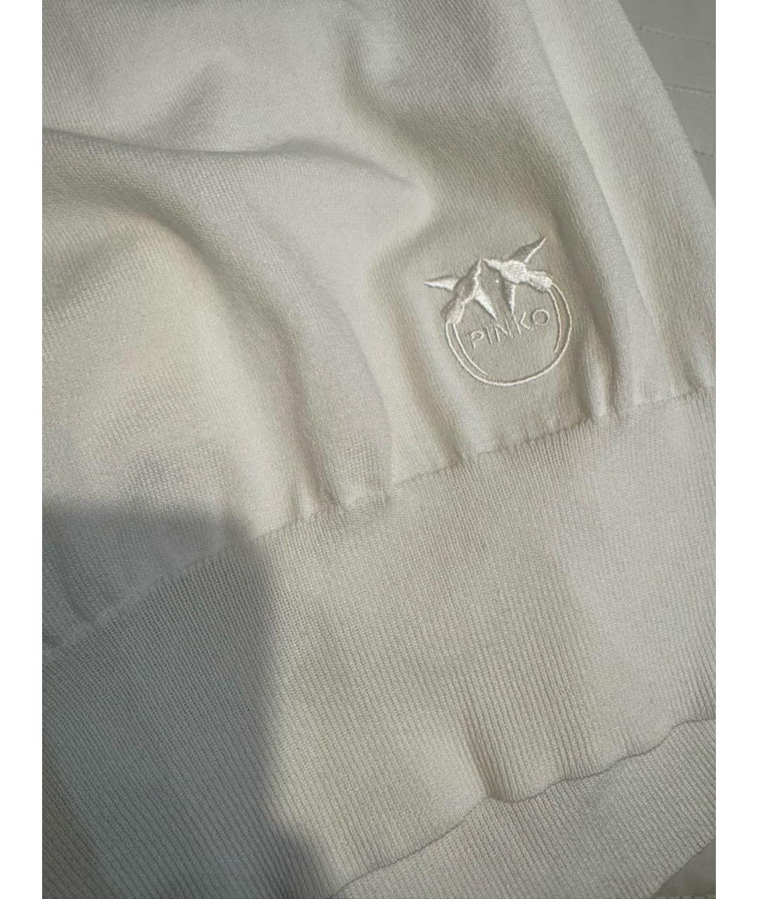 PINKO Белая вискозная майка, фото 4