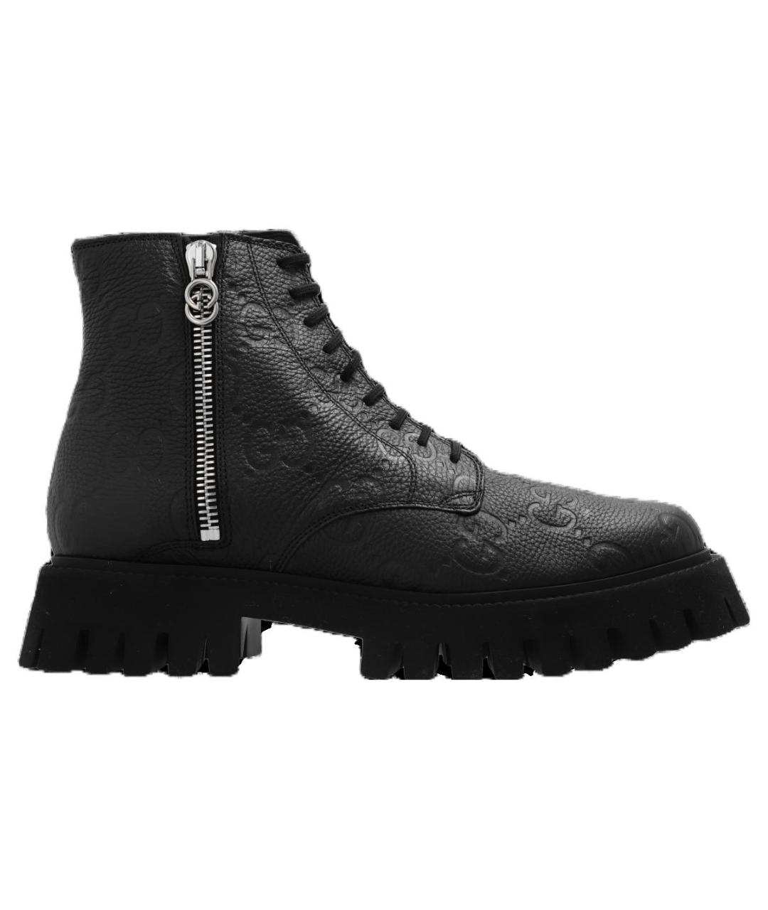 GUCCI Кожаные высокие ботинки, фото 1