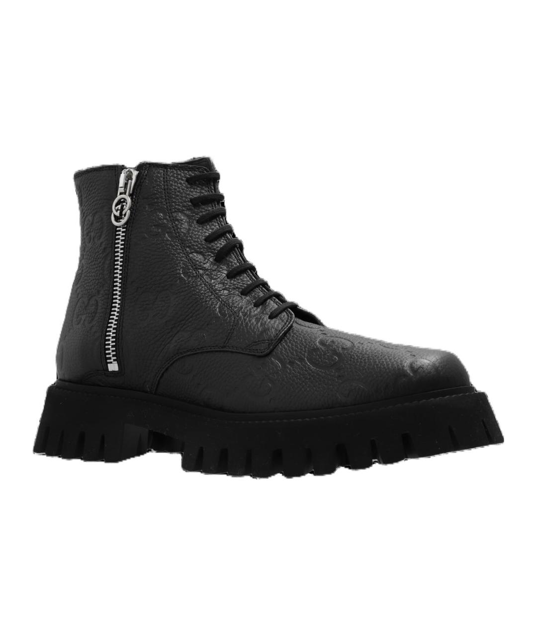 GUCCI Кожаные высокие ботинки, фото 3