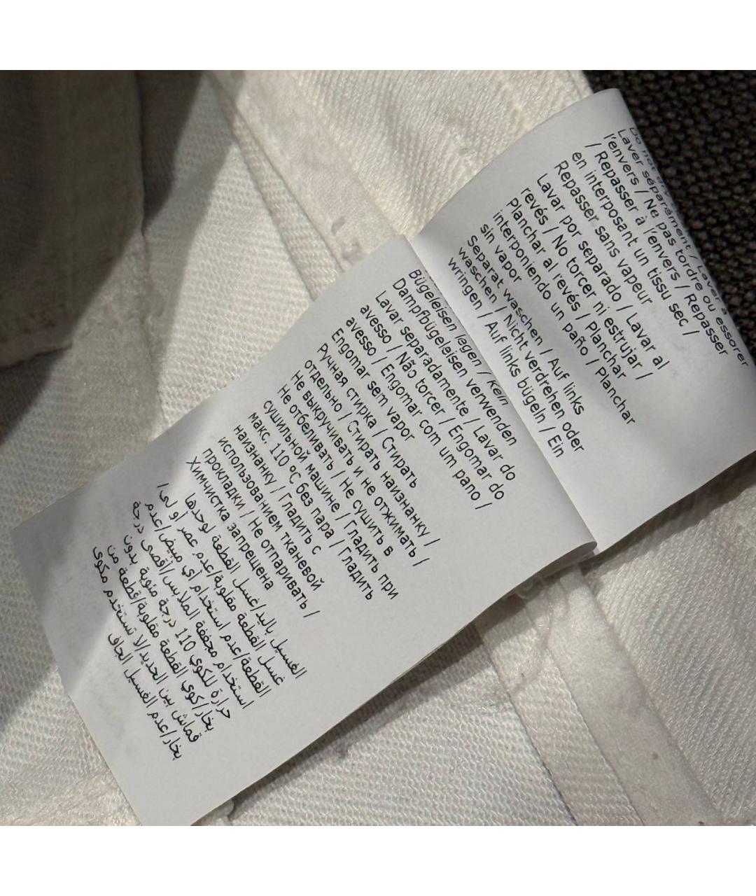 ALBERTA FERRETTI Белые хлопковые прямые джинсы, фото 7