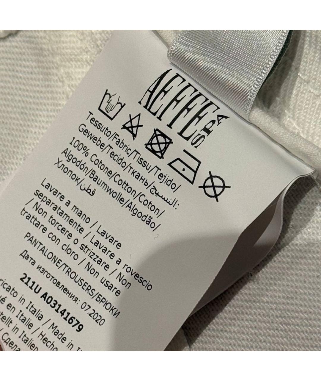 ALBERTA FERRETTI Белые хлопковые прямые джинсы, фото 6