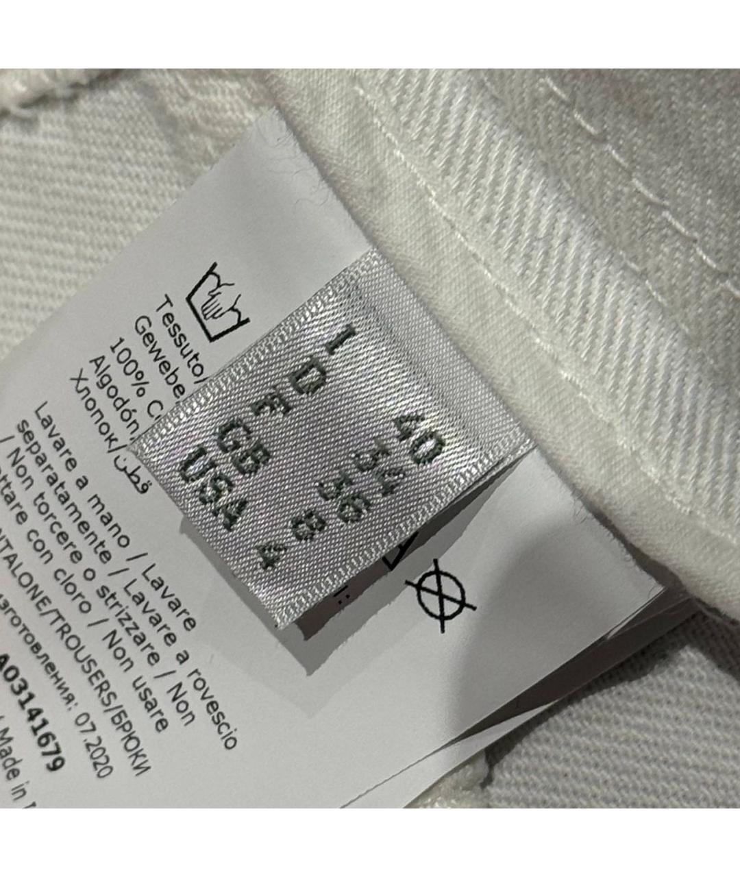 ALBERTA FERRETTI Белые хлопковые прямые джинсы, фото 5