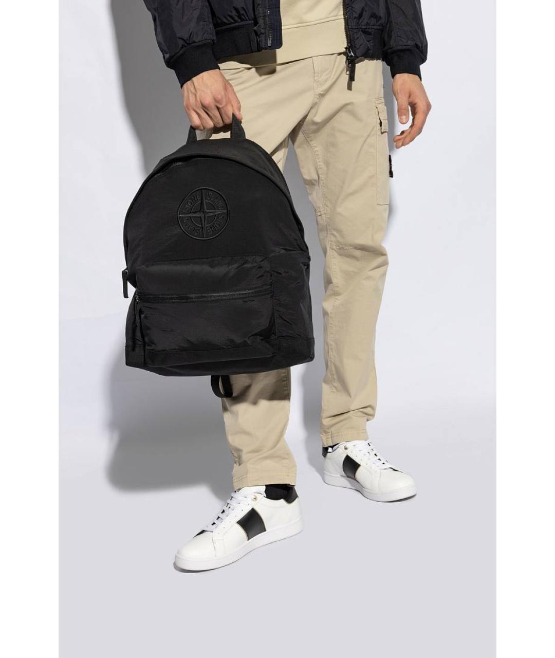 STONE ISLAND Черный рюкзак, фото 6