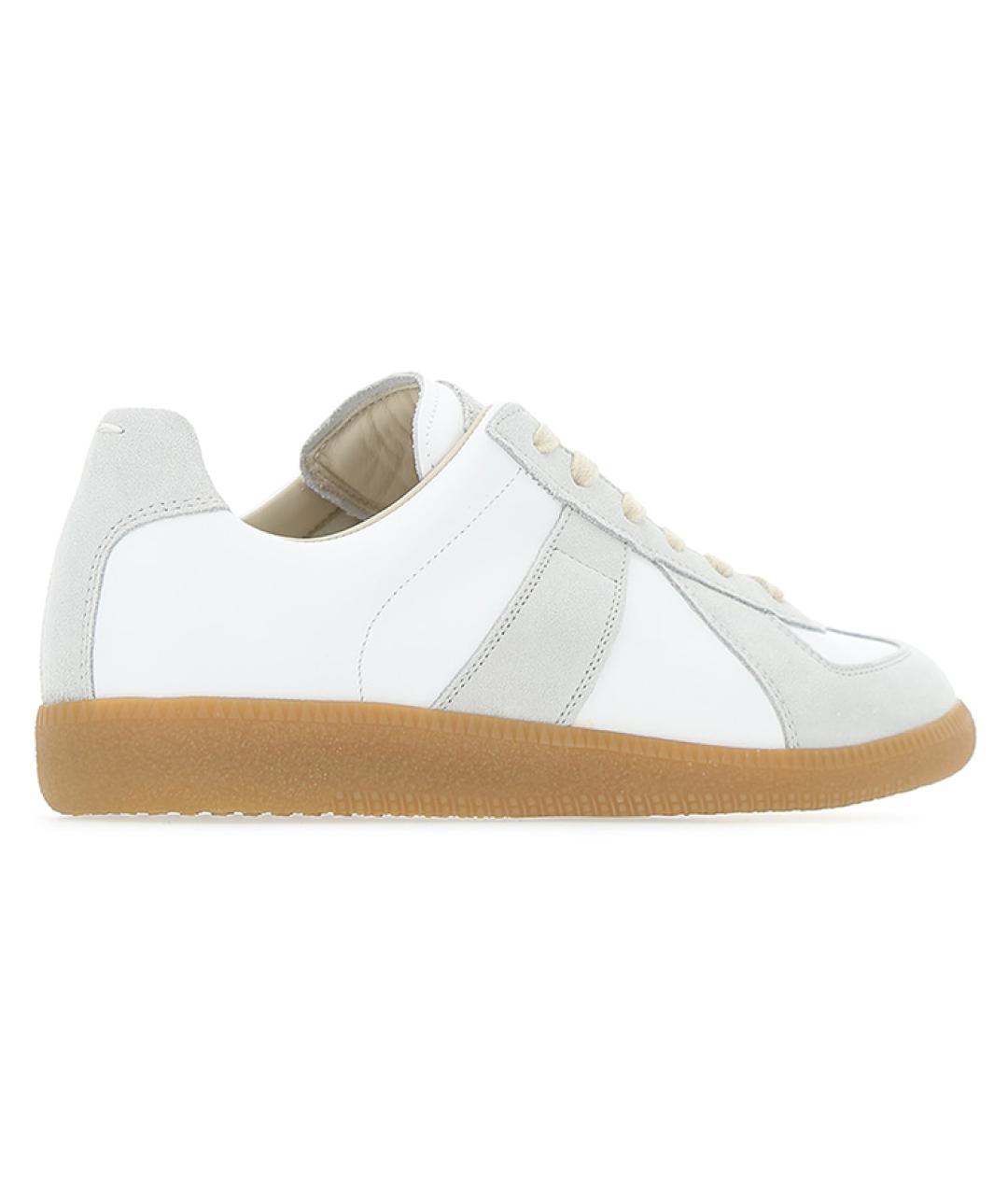 MAISON MARGIELA Белые кожаные кеды, фото 4
