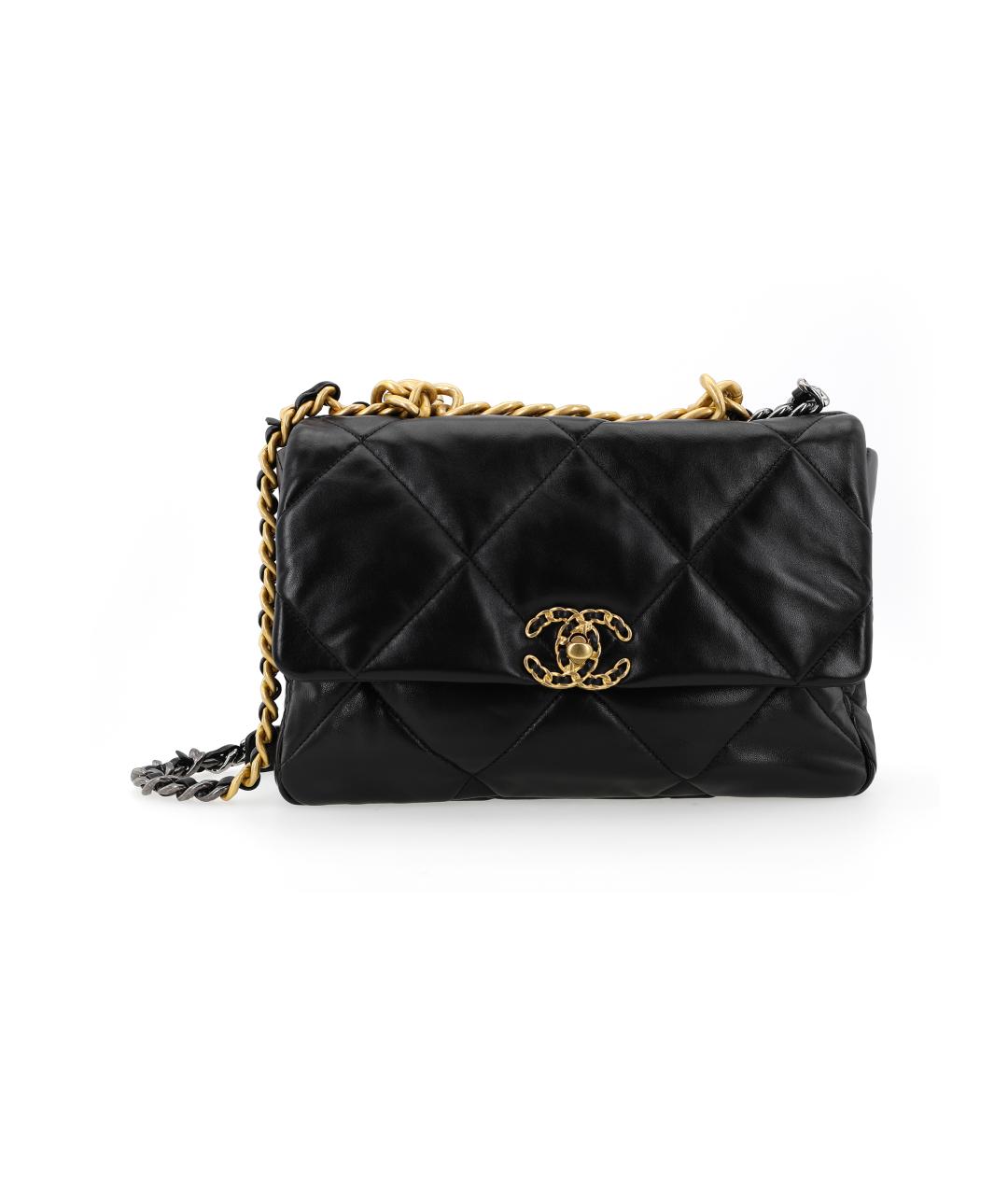 CHANEL Черная кожаная сумка через плечо, фото 6