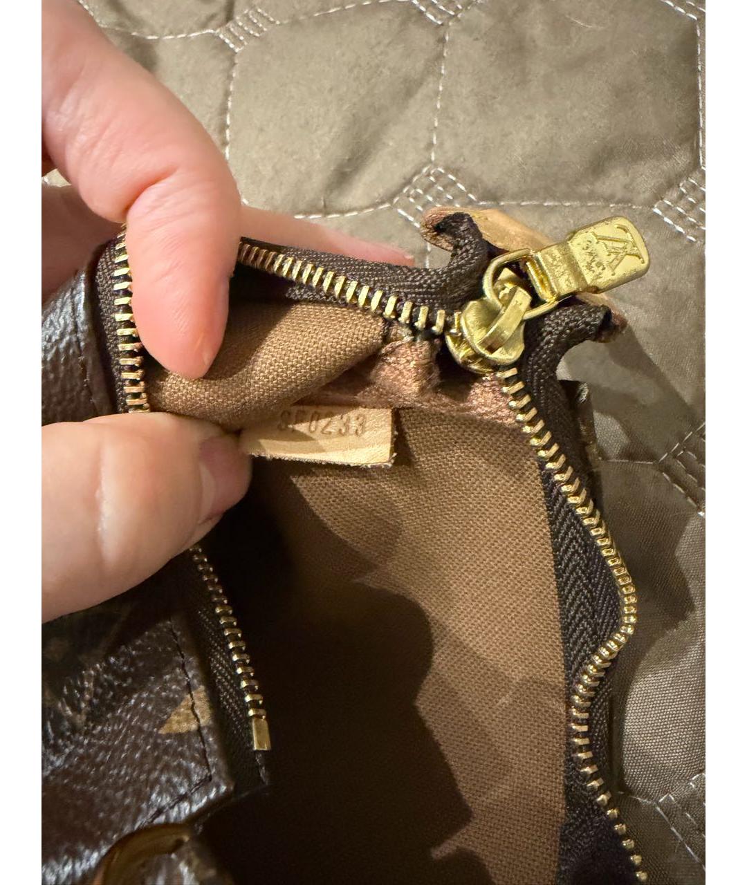 LOUIS VUITTON Коричневая сумка с короткими ручками, фото 4