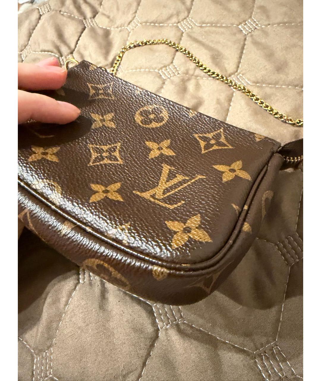 LOUIS VUITTON Коричневая сумка с короткими ручками, фото 3