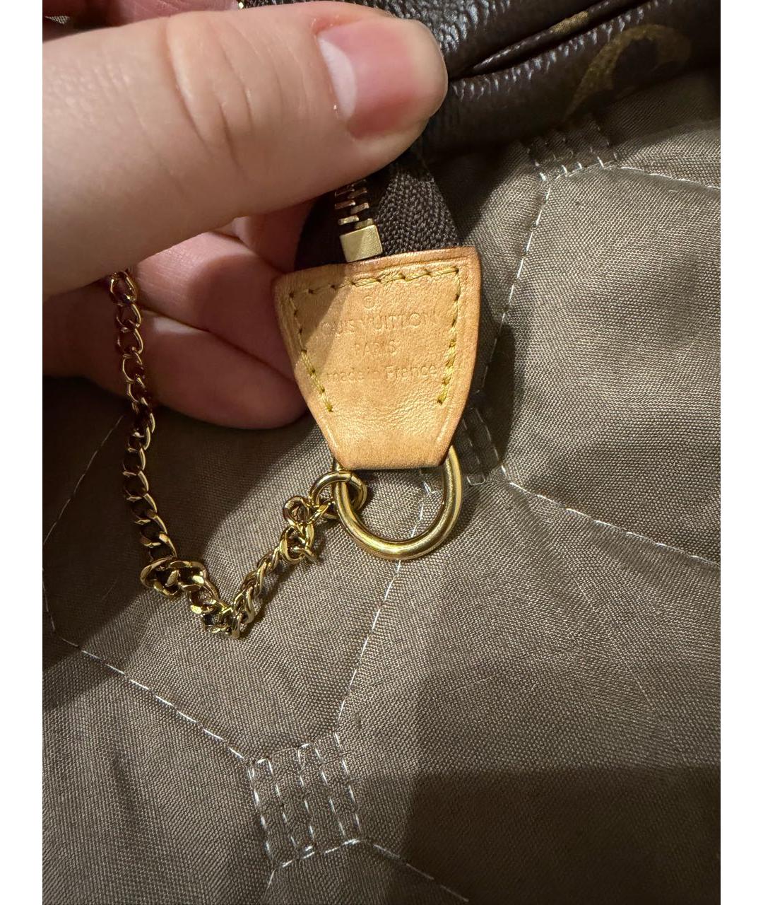 LOUIS VUITTON Коричневая сумка с короткими ручками, фото 7