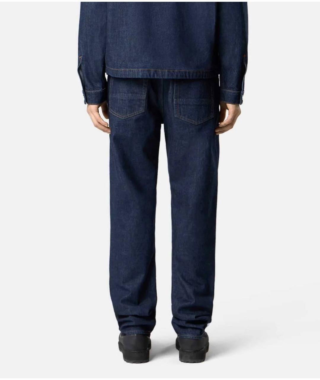 STONE ISLAND Темно-синие хлопковые прямые джинсы, фото 8