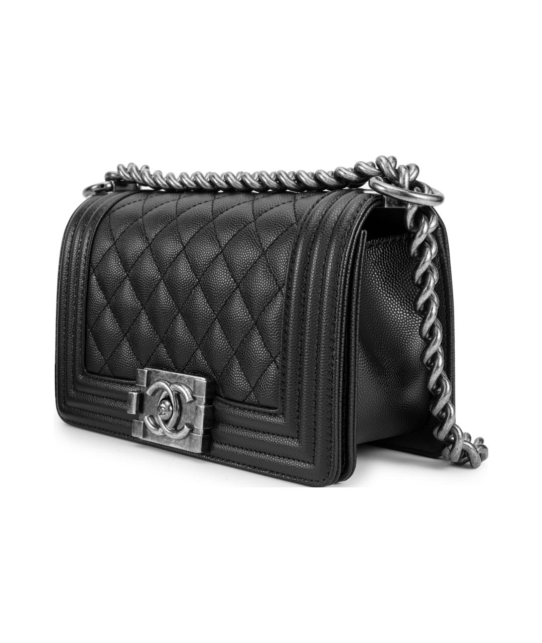 CHANEL Черная кожаная сумка через плечо, фото 2