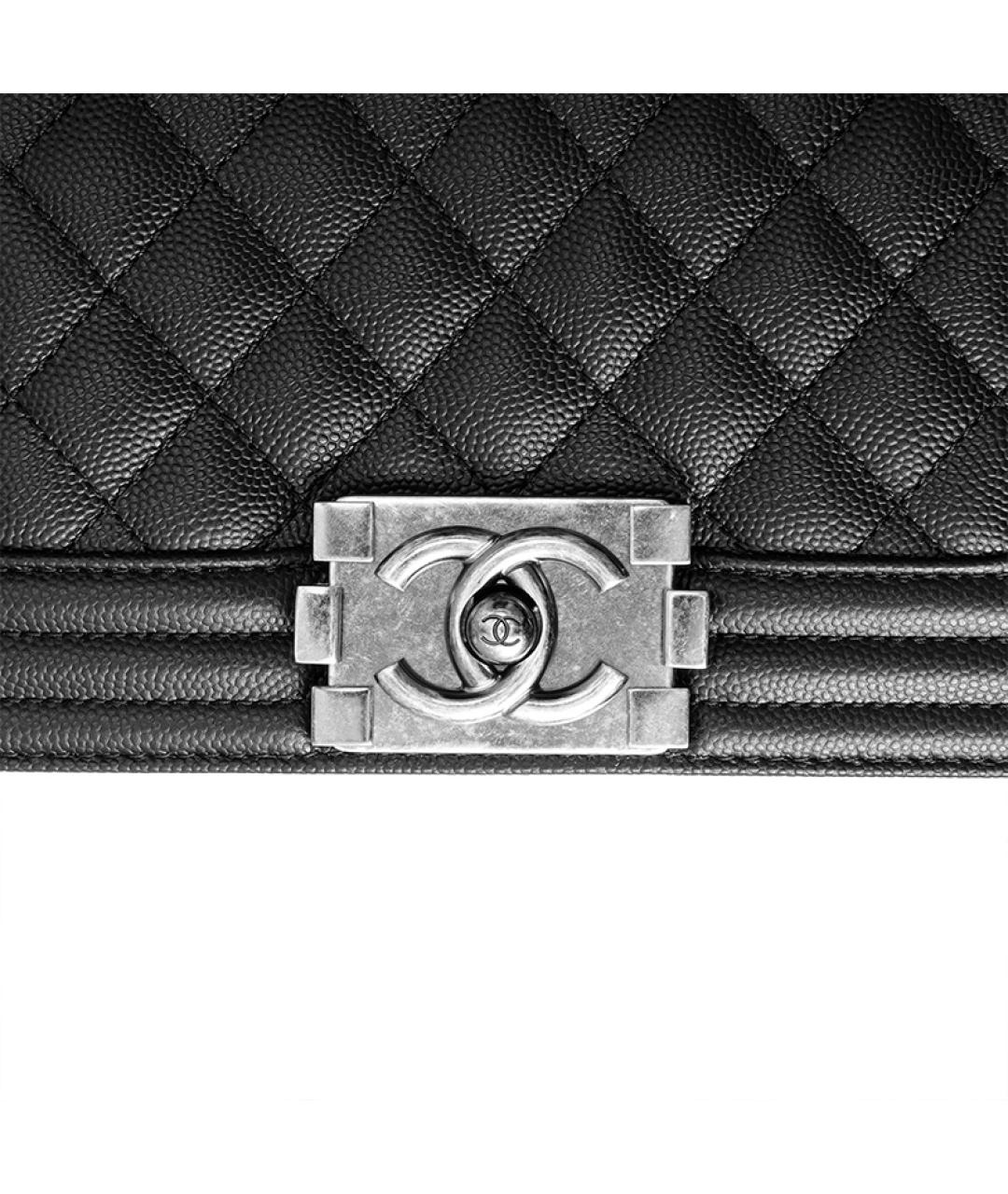 CHANEL Черная кожаная сумка через плечо, фото 5