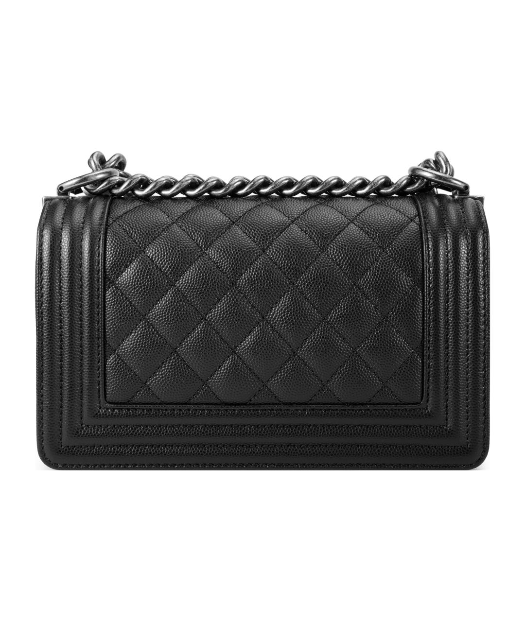 CHANEL Черная кожаная сумка через плечо, фото 3