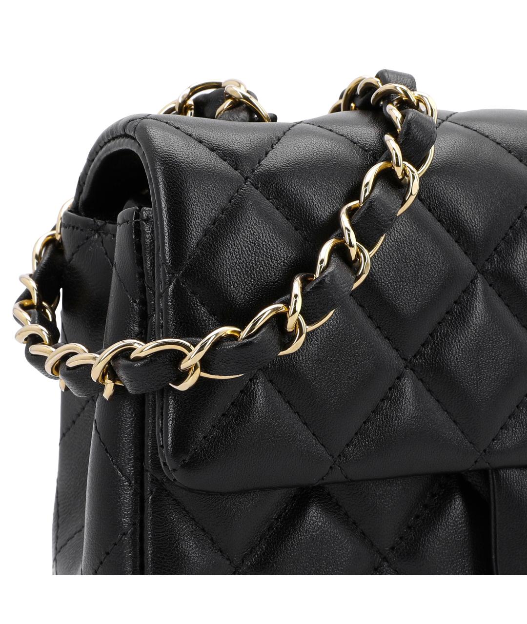 CHANEL Черная кожаная сумка через плечо, фото 5