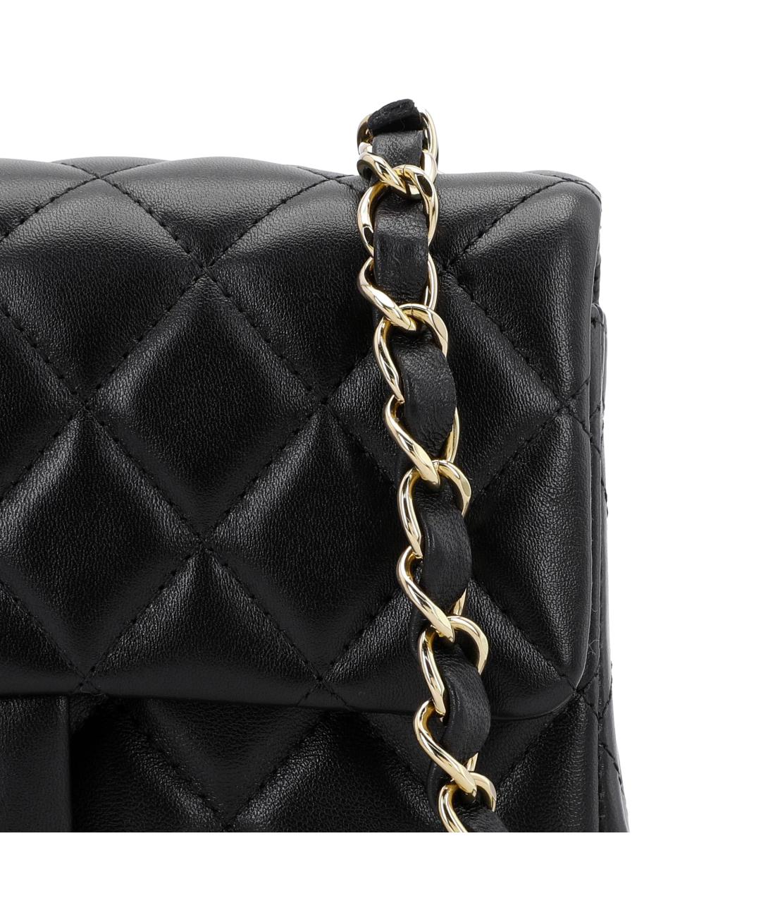 CHANEL Черная кожаная сумка через плечо, фото 6